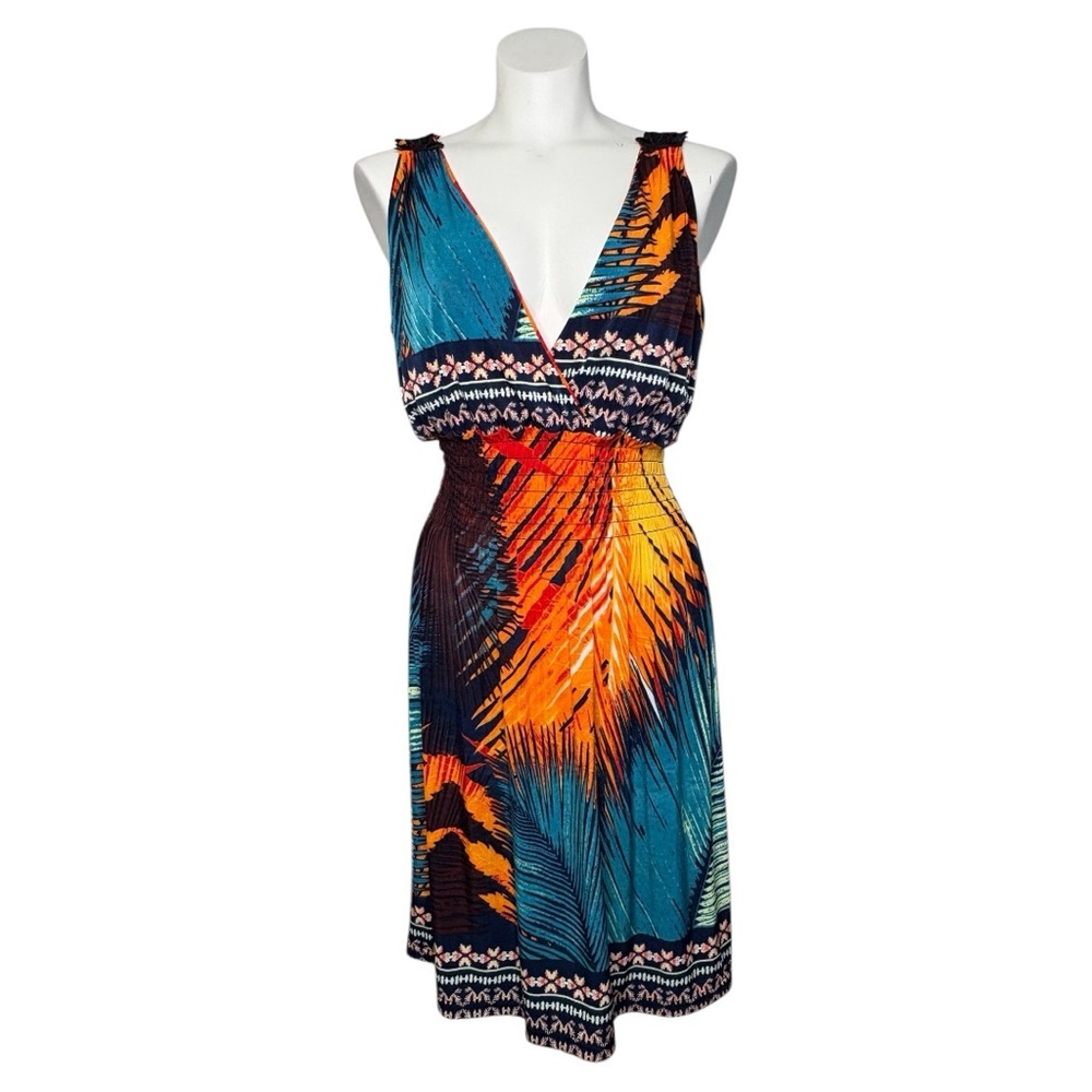 Orange and Black Asymmetrical Dress